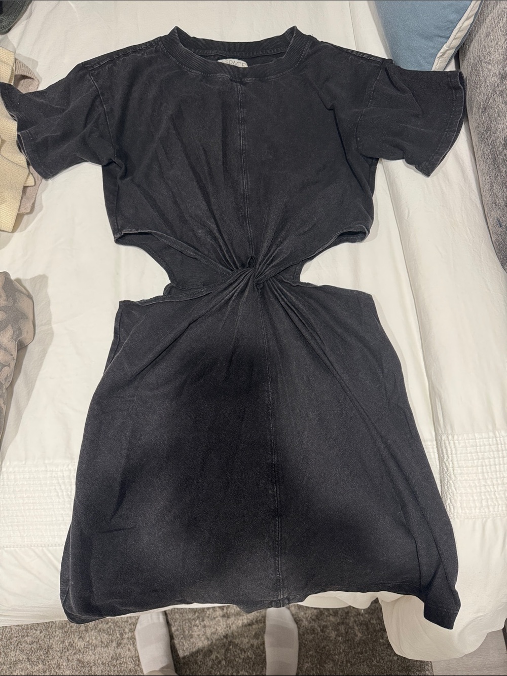 l*space Black Twist-Cut Mini Dress